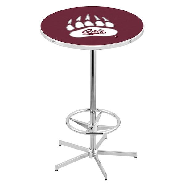 42" Chrome Montana Pub Table, 36" dia. Top