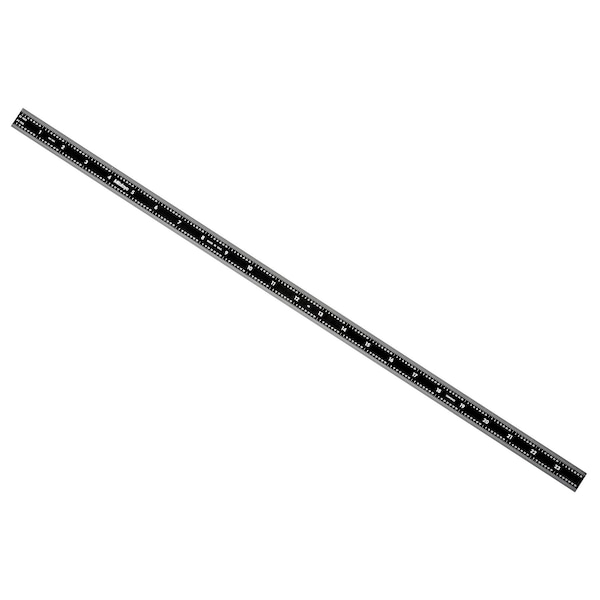 Rule, Steel, 24", Black