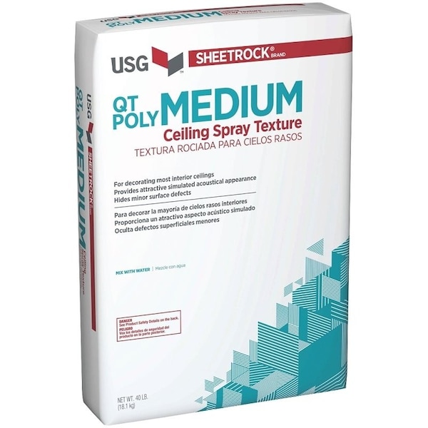 USG 540795060 Medium Ceiling Spray Texture, 40 lb Bag