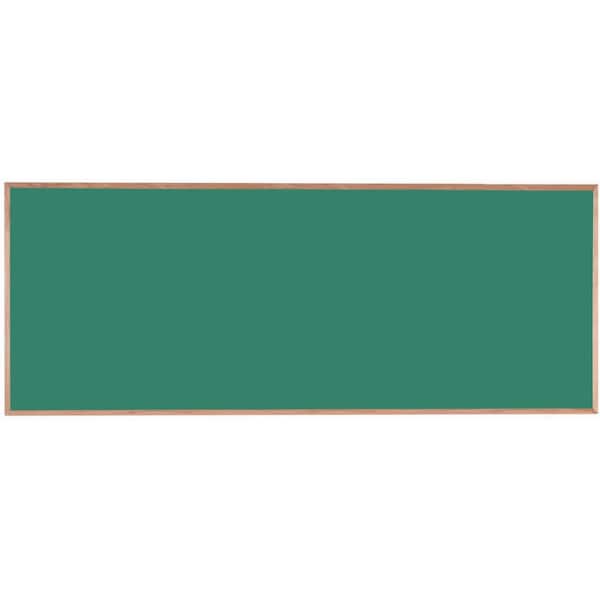 Composition Chalkboard Solid Oak Wood Frame 48"x120" Green