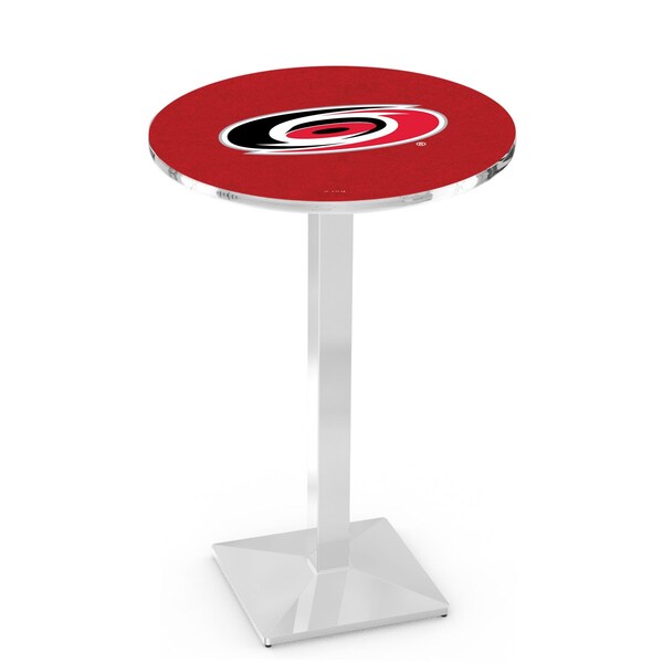 42" Chrome Carolina Hurricanes Pub Table, 36" dia. Top