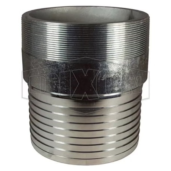 The Right Connection Crimp King Combination Nipple, 8-5/8 x 8 in, Hose Barb x MNPT, Carbon Steel, Z