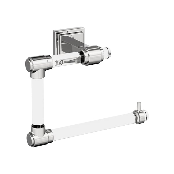 Glacio Clear/Chrome Contemporary 5-7/16 in 138 mm Length Towel Ring