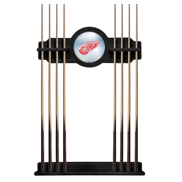 Detroit Red Wings Cue Rack in Black Finish