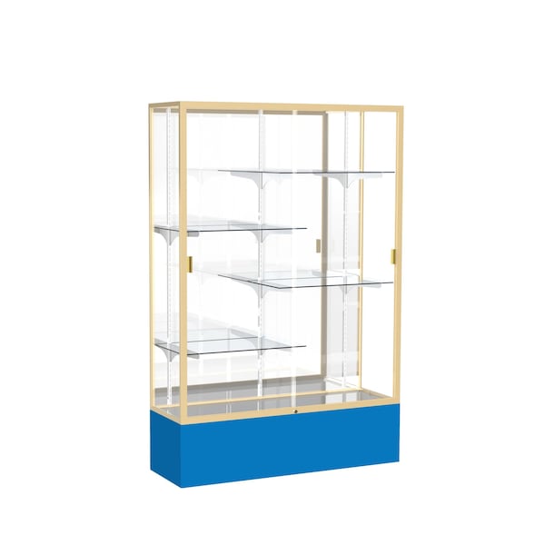 Spirit Floor Display Case 48x72x16, Mirror, Champange