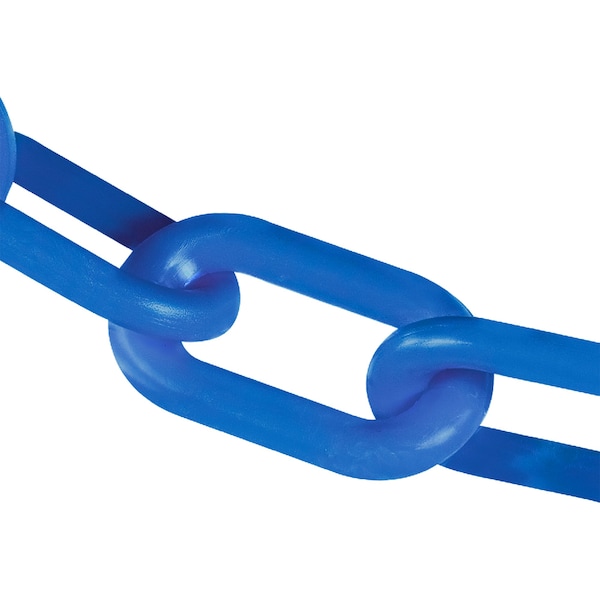 4" x 100' Sky Blue Plastic Safety Chain