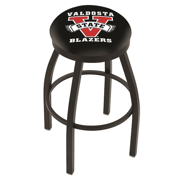 25" Blk Wrinkle Valdosta State Swivel Bar Stool, Accent Ring