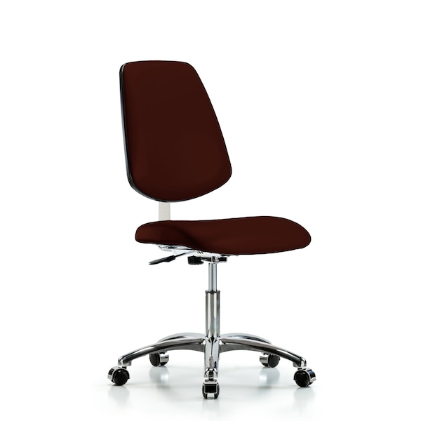 Clean Room Chair 18" to 23" Height, Vinyl, Burgundy