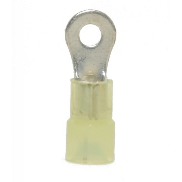 Ring Terminal, #6 Stud Size, 10 AWG, 600 V, Nylon Insulated, 1000 PK