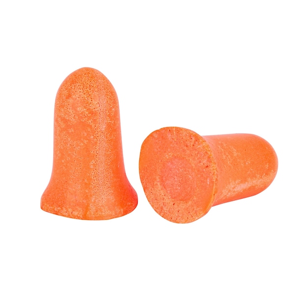 MAXIMUM Disposable Foam Ear Plugs, Bell Shape, 33 dB, Coral, 2500 PK
