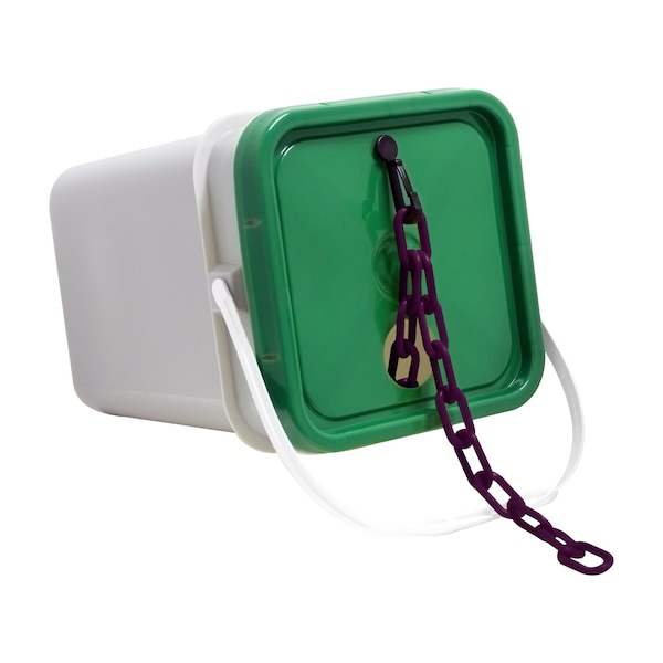 1" x 350' Purple Plastic Safety Chain - Pail