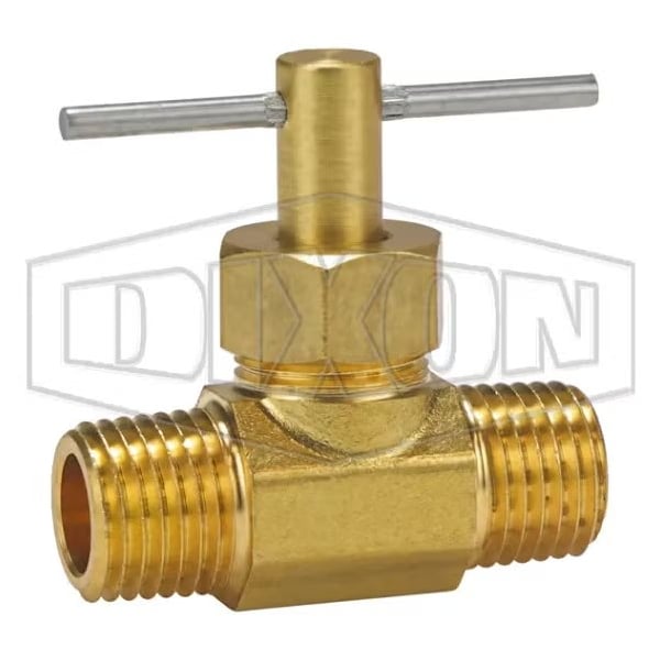 Needle Valve, 1/4 in, MNPT, Brass Body
