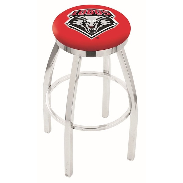 25" Chrome New Mexico Swivel Bar Stool, Accent Ring