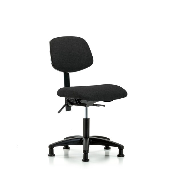 Desk Chair Desk Chair, Fabric, Tilt Glides, Blk, No Arms, 19" to 24" Height, Fabric, Black