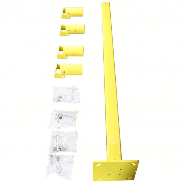 Safety Handrail, Steel, Yellow, 43-5/16" H