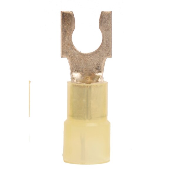 Fork Terminal, #10 Stud Size, 10 AWG, 600 V, Nylon Insulated, 500 PK