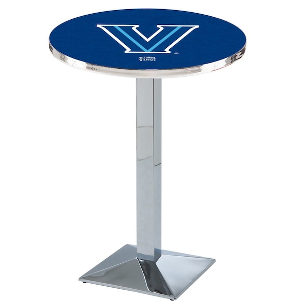 42" Chrome Villanova Pub Table, 36" dia. Top