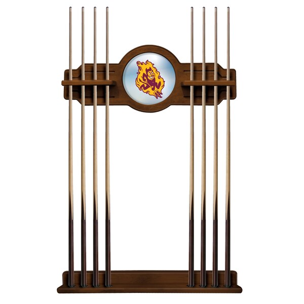 Arizona State Cue Rack in Chardonnay Finish, Sparky Logo