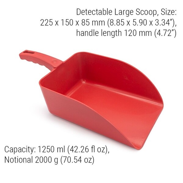 Scoop, 8.85 in L, Red, PK5