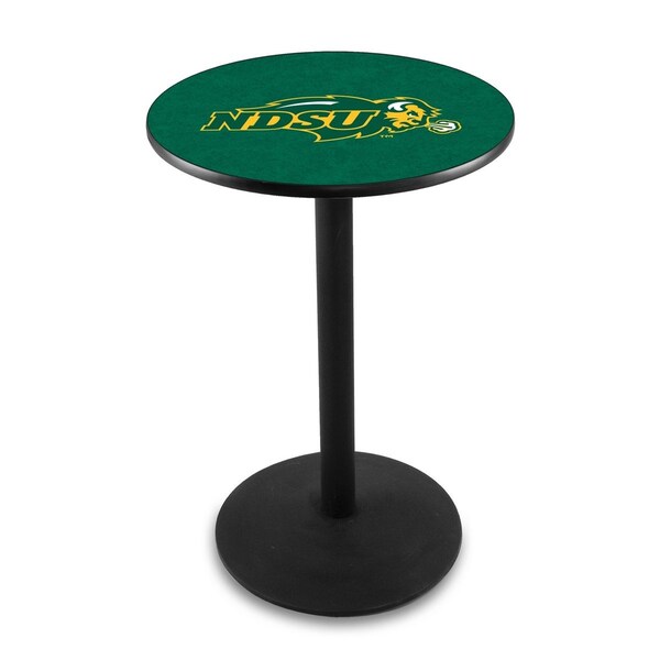 36" Blk Wrinkle North Dakota State Pub Table, 36" dia. Top