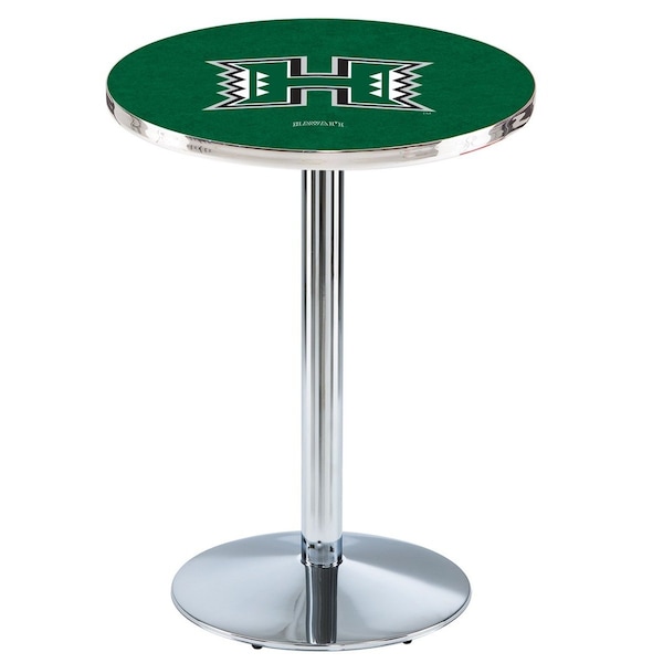 42" Chrome Hawaii Pub Table, 36" dia. Top