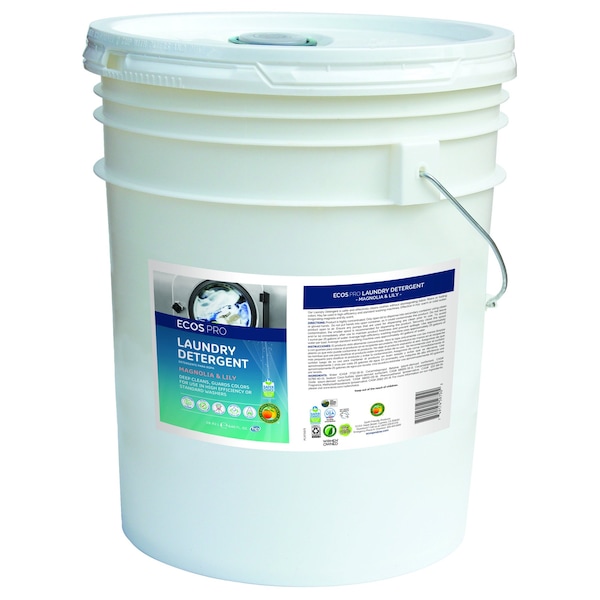 Laundry Detergent, High Efficiency (HE), Liquid, Bucket, 5 Gal, 320 Loads, Magnolia/Lily Fragrance