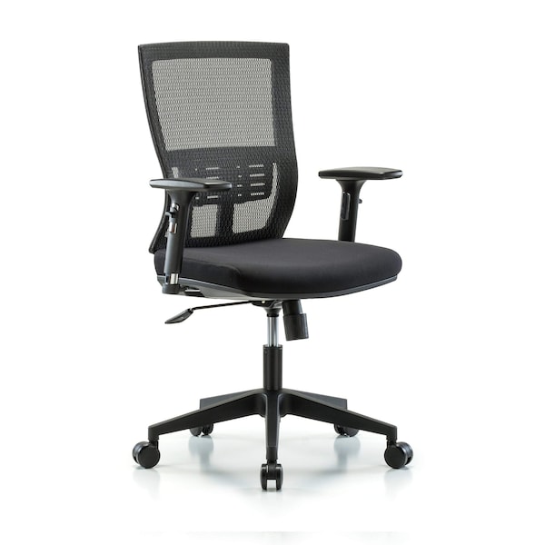 Desk Chair Modern Mesh Chair, C1, 3D, Arms Casters, Adjustable Arms, 18-1/2" to 21-1/2" Height, Mesh