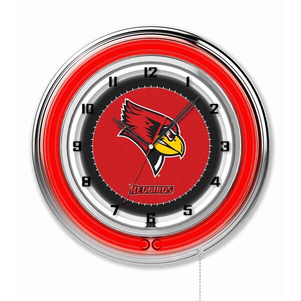 Illinois State University Double Neon 19" Clock