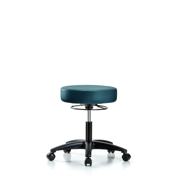 Vinyl Stool, Desk, Casters, Royal