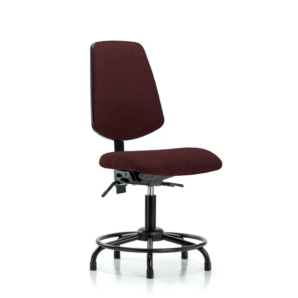 Desk Chair Fab Desk Chair, Med, Bk, RT, Tilt Glds, Bur, No Arms, 19" to 24" Height, Fabric, Burgundy