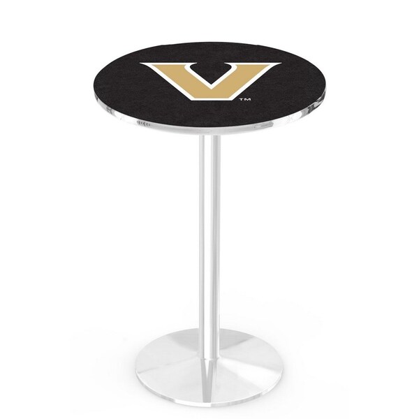 42" Chrome Vanderbilt Pub Table, 36" dia. Top