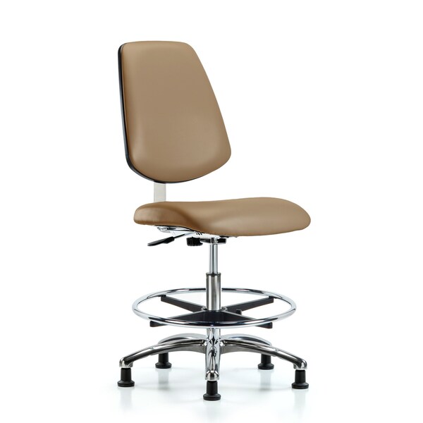 Clean Room Chair 22" to 29" Height, Vinyl, Taupe