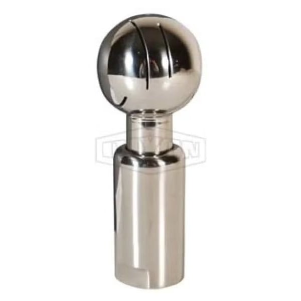 Rotating Spray Ball, 1-1/2 in Nominal, Clamp End Style, 304 SS, Domestic