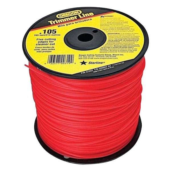 Trimmer Line, 0105 in Dia, 705 ft L, CoPolymer