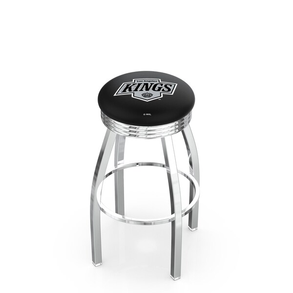25" Chrome Los Angeles Kings Swivel Bar Stool, Accent Ring