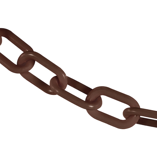 2" x 100' Brown Heavy Duty Plastic Safety Chain