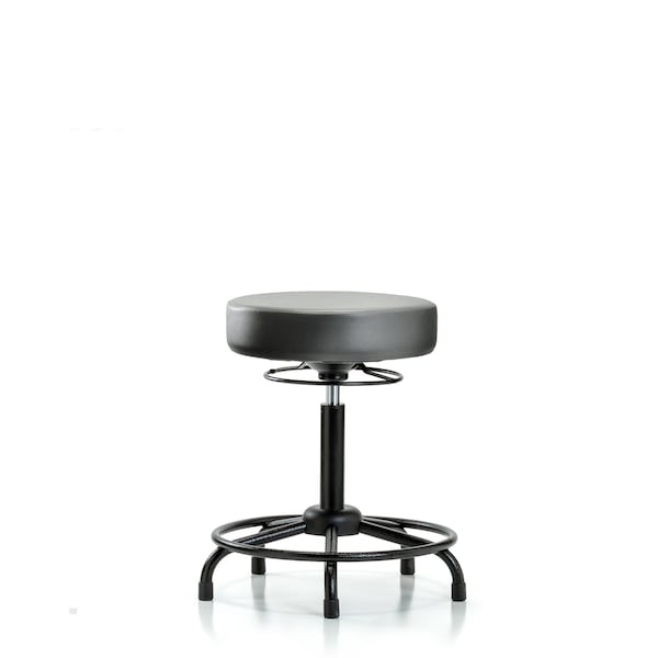 Vinyl Stool, Med Bench, Round Tube Base, Glides, Sterling