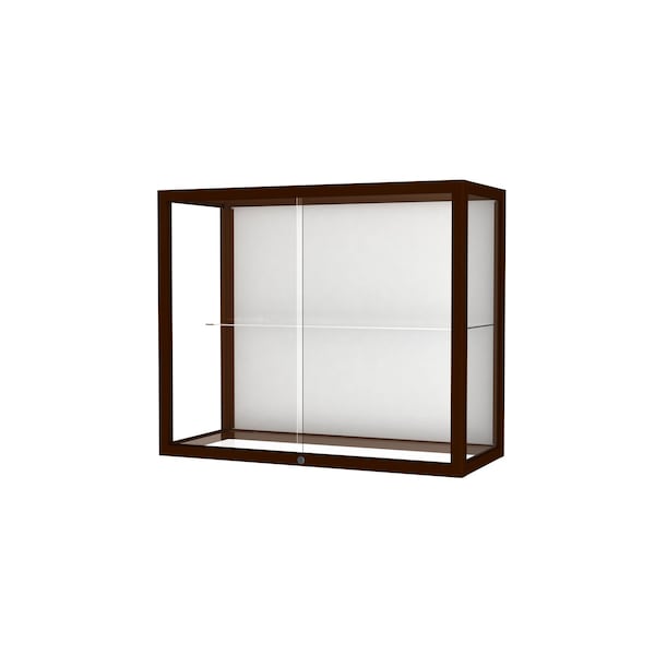 Wall or Top Display Case 36x30x14, Cordovan