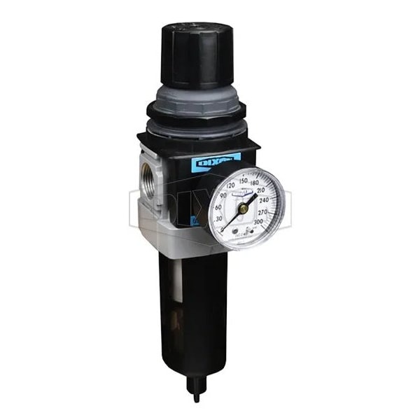Wilkerson by Self-Relieving Standard Filter/Regulator with GC230 Gauge and Bowl Guard, 3/8 in NPT/BS