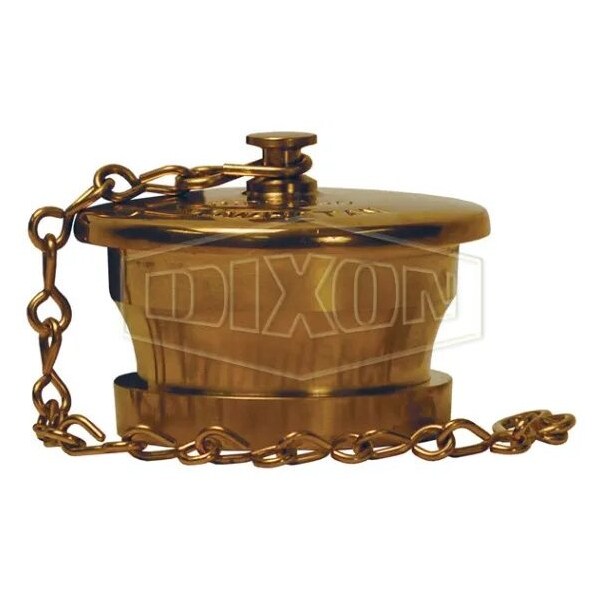 The Right Connection Fire Hose Plug, 2-1/2 in Nominal, BRIT End Style, Brass, Domestic