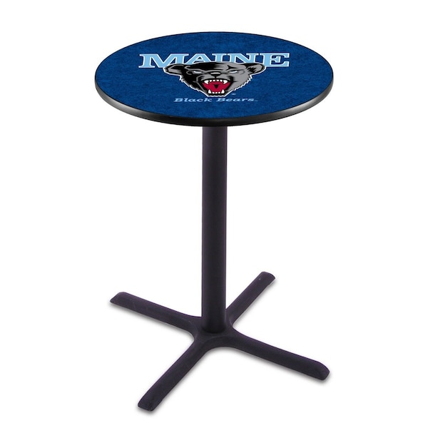 42" Blk Wrinkle Maine Pub Table, 36" dia. Top