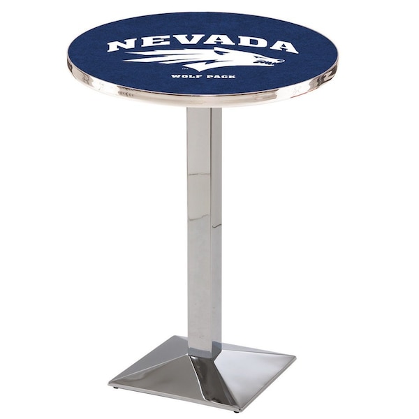 42" Chrome Nevada Pub Table, 36" dia. Top