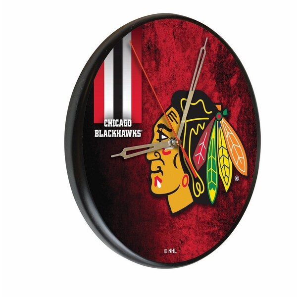 Chicago Blackhawks 13" Solid Wood Clock