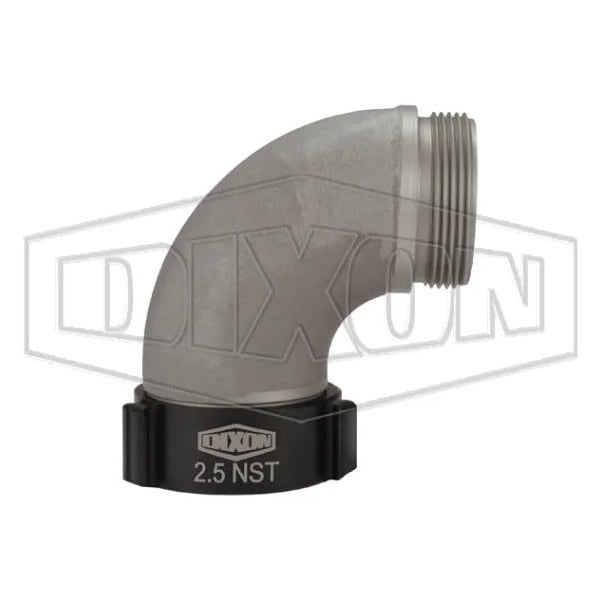 The Right Connection Angle And Suction Elbow, 2-1/2 in, MNST x FNST, Aluminum, Domestic