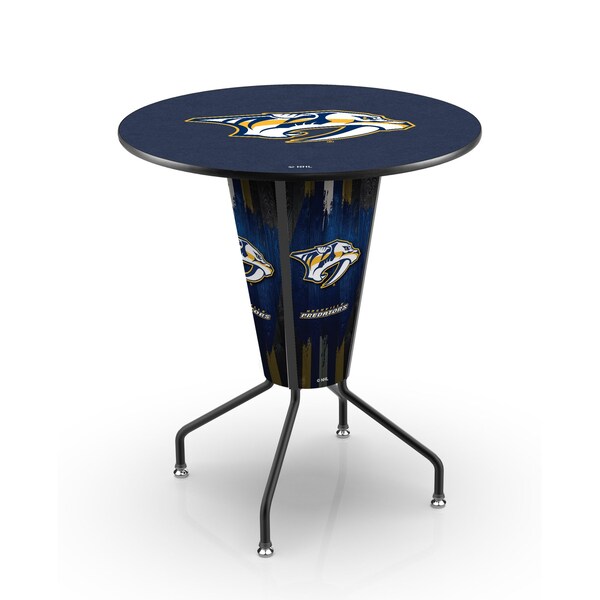 Lighted 42" Black Nashville Predators Pub Table