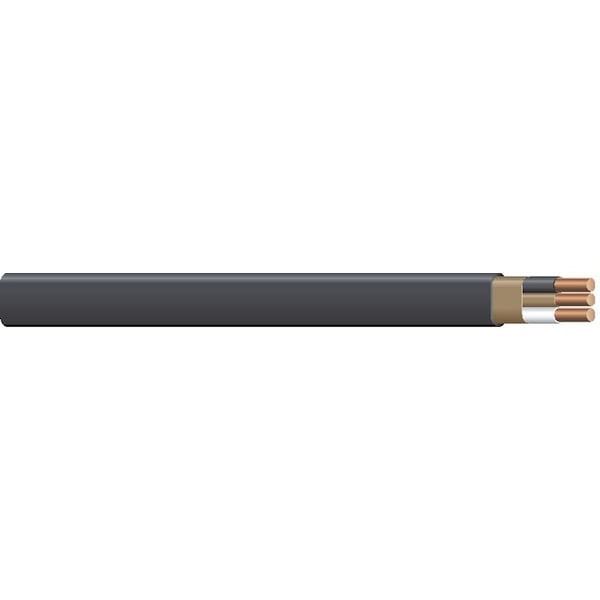 NM-B Non-Metallic Building Cable, Copper, 6 AWG, 2C, Solid, 500 ft