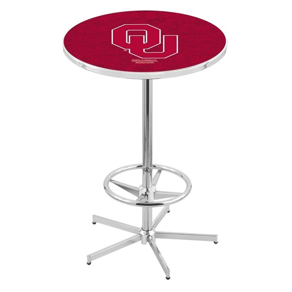 42" Chrome Oklahoma Pub Table, 36" dia. Top