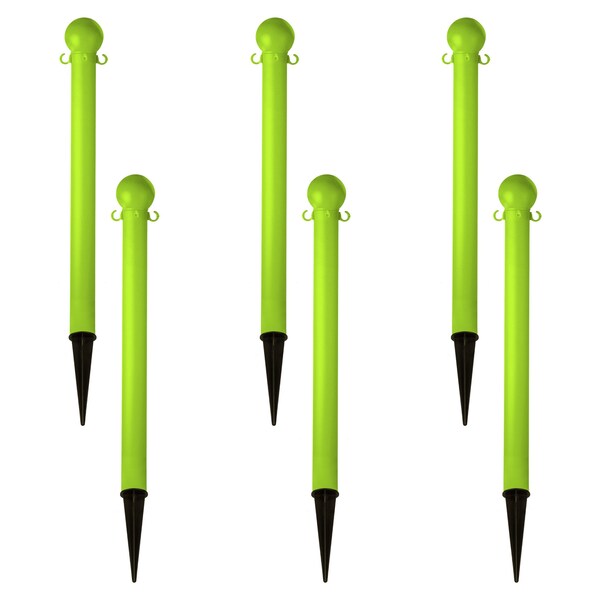 3" Safety Green Ground Pole (6-Pack)