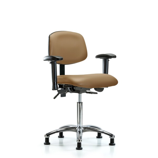 Chair, Vin, Med Bench, Chr AA Glides, Taupe, 6-Way Adjustable, 22" to 29" Height, Taupe