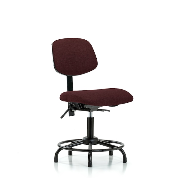 Desk Chair Desk Chair, Fabric, RT Tilt Glides, Bur, No Arms, 19" to 24" Height, Fabric, Burgundy